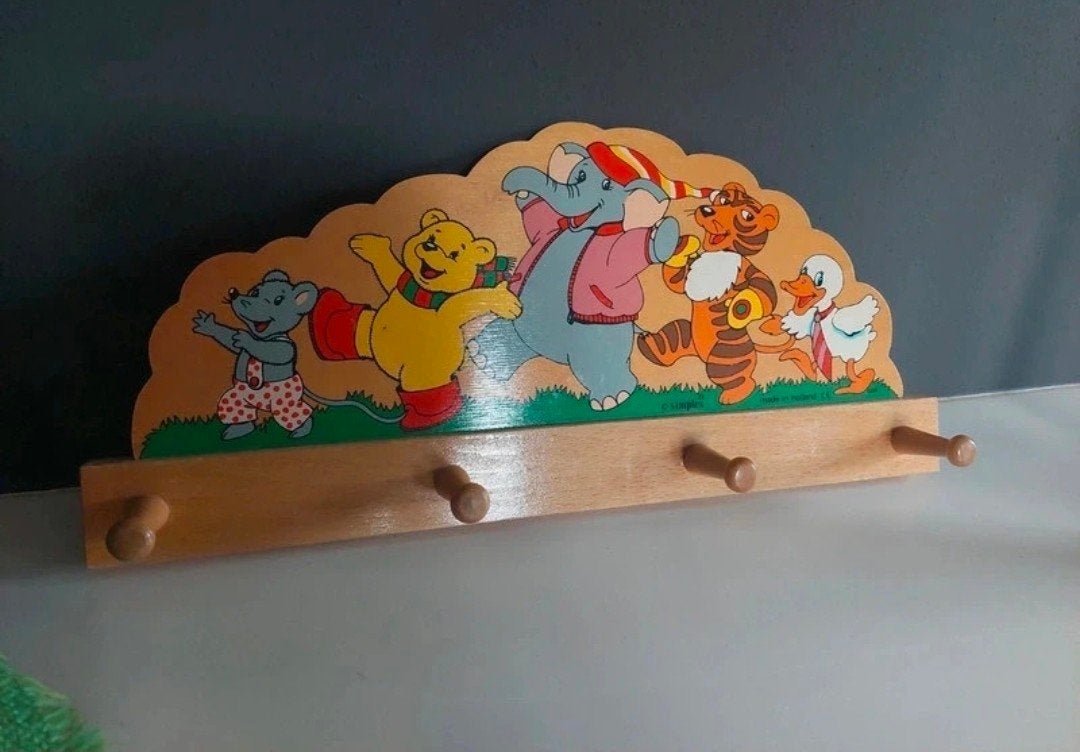 Kapstok kinderkamer met dierenfiguren, Ophalen of Verzenden, Gebruikt