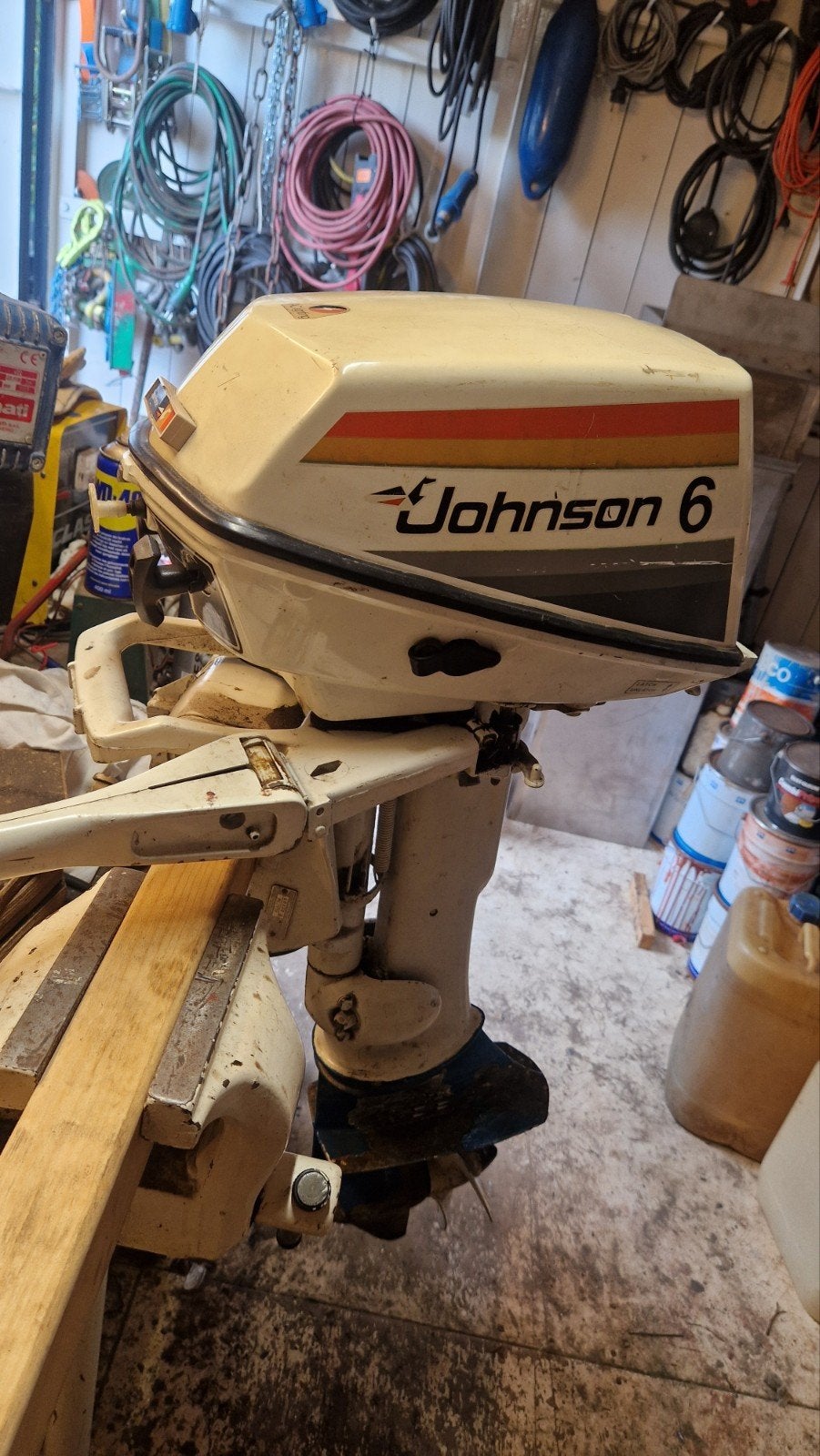 Johnson buitenboordmotor. 6PK, Watersport en Boten, Ophalen, Gebruikt, Motor en Techniek, Motorboot