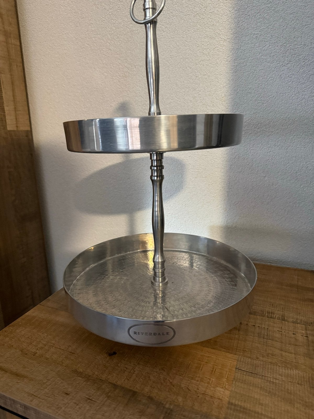 Riverdale etagere - zilverkleurig metaal, Overige materialen, Schaal, Rond, Ophalen of Verzenden