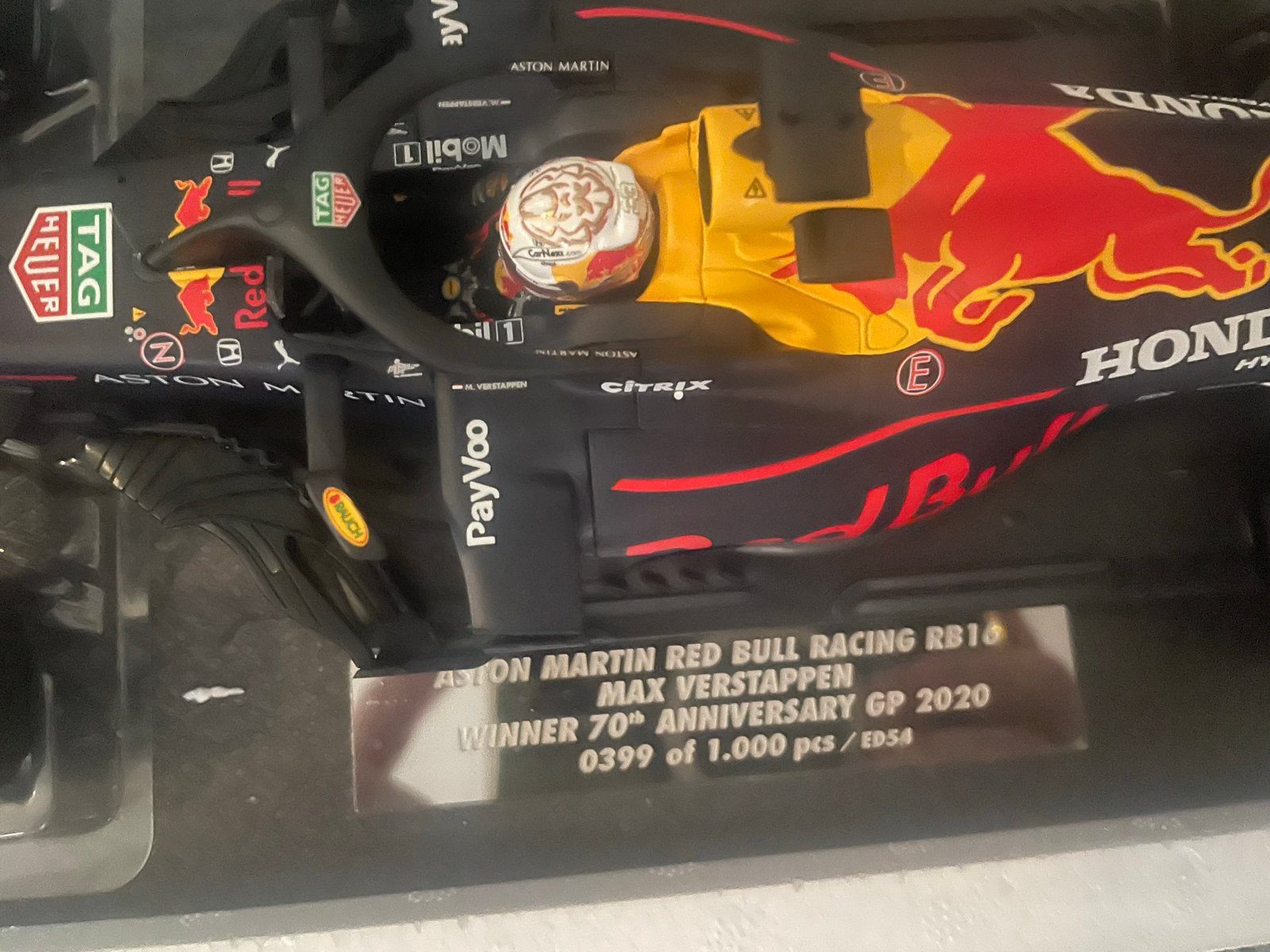 Max Verstappen RB16 70th Anniversary 2020 1:18 Nr.399/1000, Verzenden, Nieuw, Auto, MiniChamps