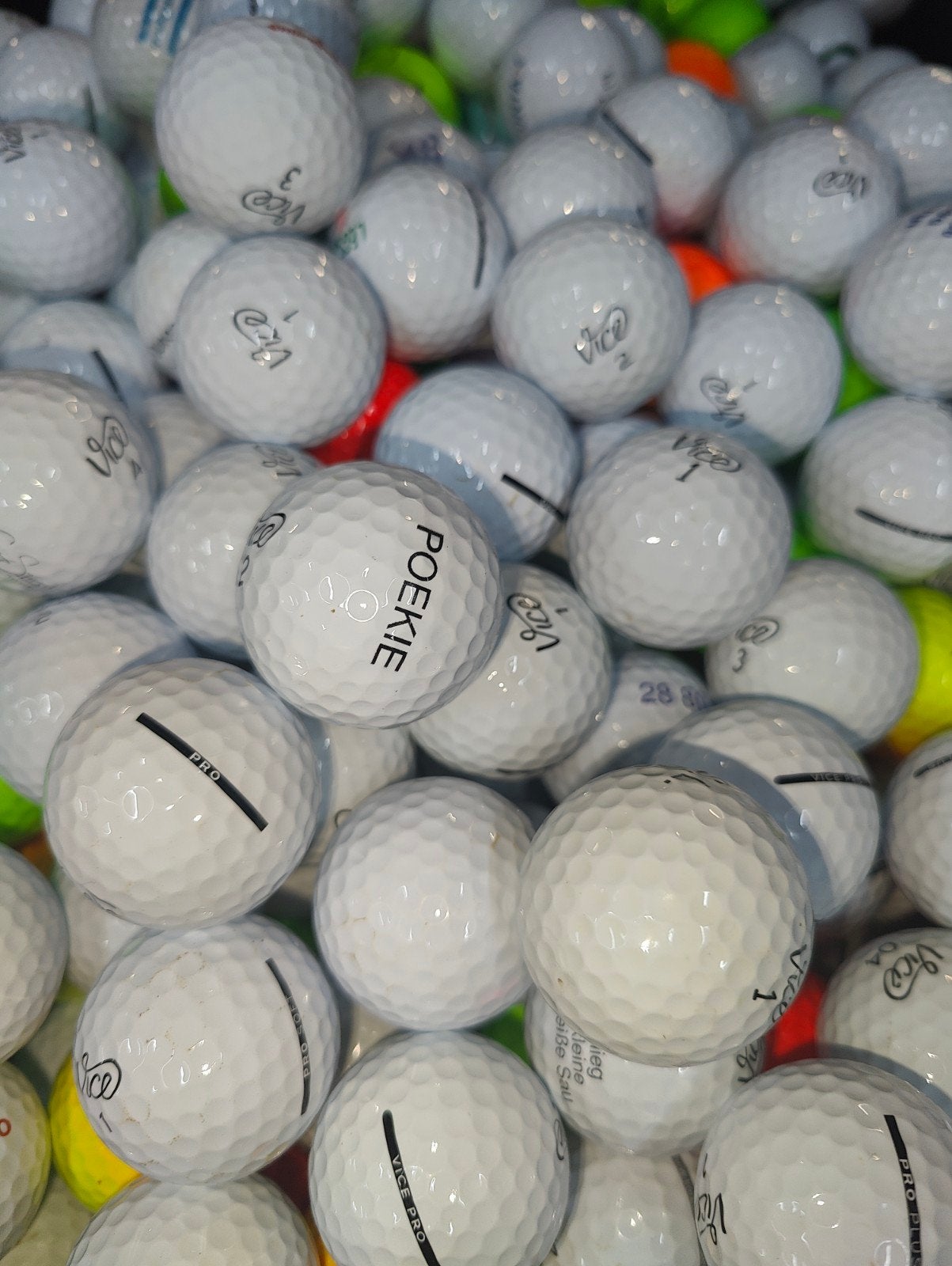 Vice pro golfballen 50 stuks AAAA kwaliteit, Ophalen of Verzenden, Zo goed als nieuw, Bal(len)