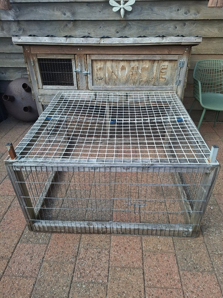 Konijnenhok te koop, Dieren en Toebehoren, Knaagdieren en Konijnen | Hokken en Kooien, Ophalen, 90 cm of meer, Konijn, Hok