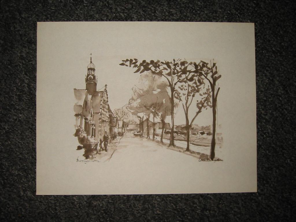 Barsingerhorn in Noord-Holland / Oudere Tekening, Antiek en Kunst, Verzenden