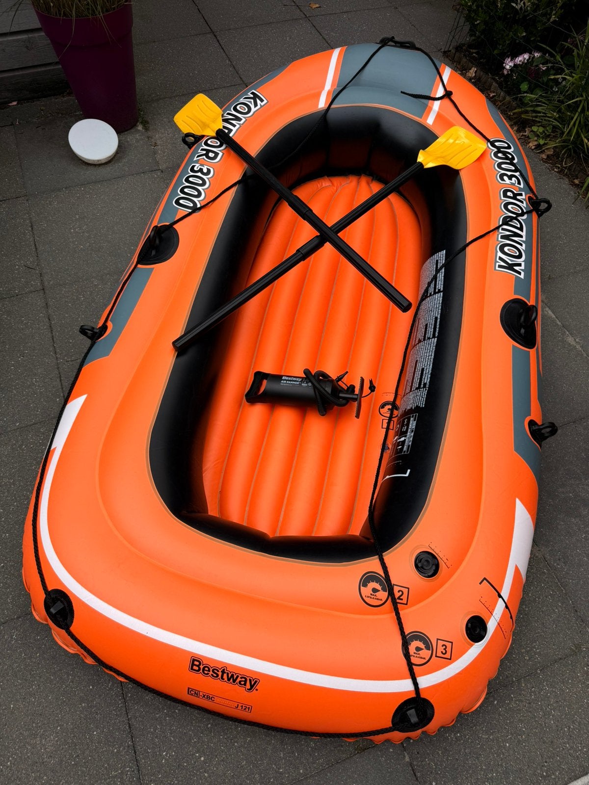 Bestway Kondor 3000 opblaasboot, Watersport en Boten, Kano's, Ophalen, Drie personen of meer, Overige typen, Gebruikt