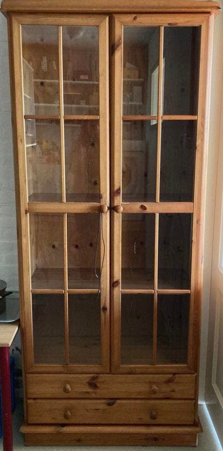 Vitrinekast, Huis en Inrichting, Kasten | Vitrinekasten, Ophalen, Gebruikt, 50 tot 100 cm, 150 tot 200 cm