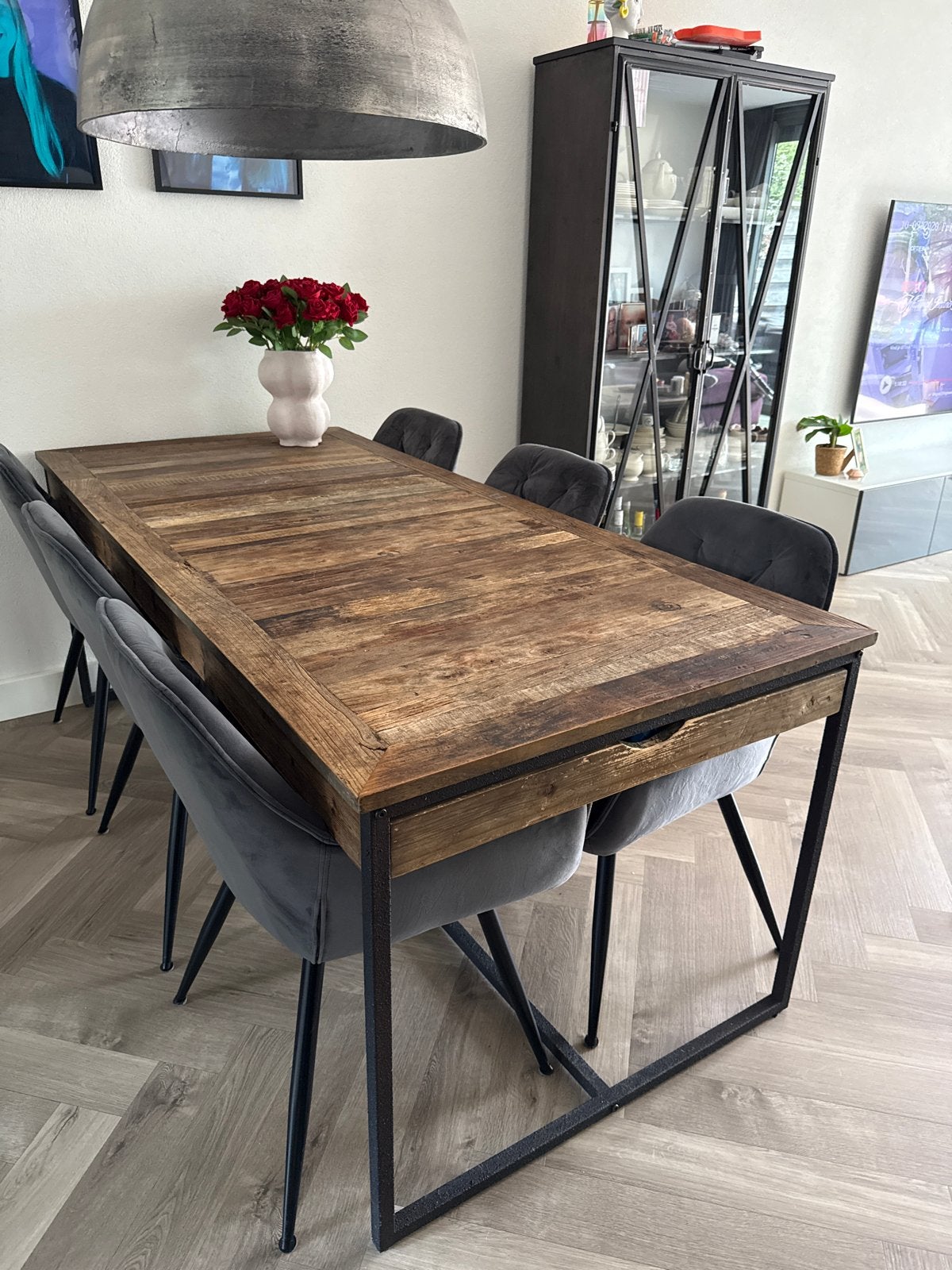 Riviera Maison Shelter Island Eettafel 2.00 x 90 cm, Ophalen, Teakhout, 50 tot 100 cm, Zo goed als nieuw