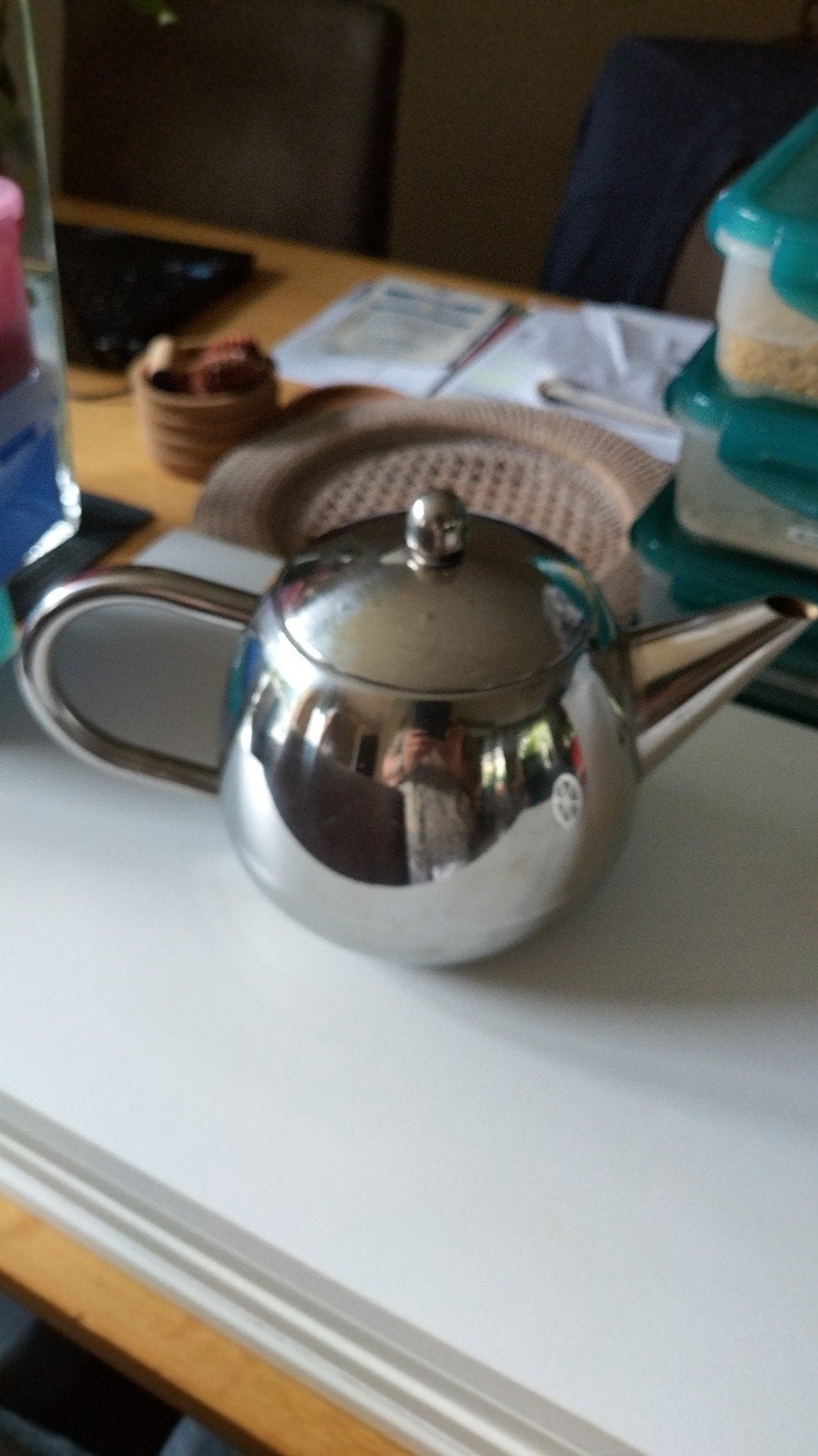 Theepot dubbelwandig, Ophalen, Pot, Bus of Blik