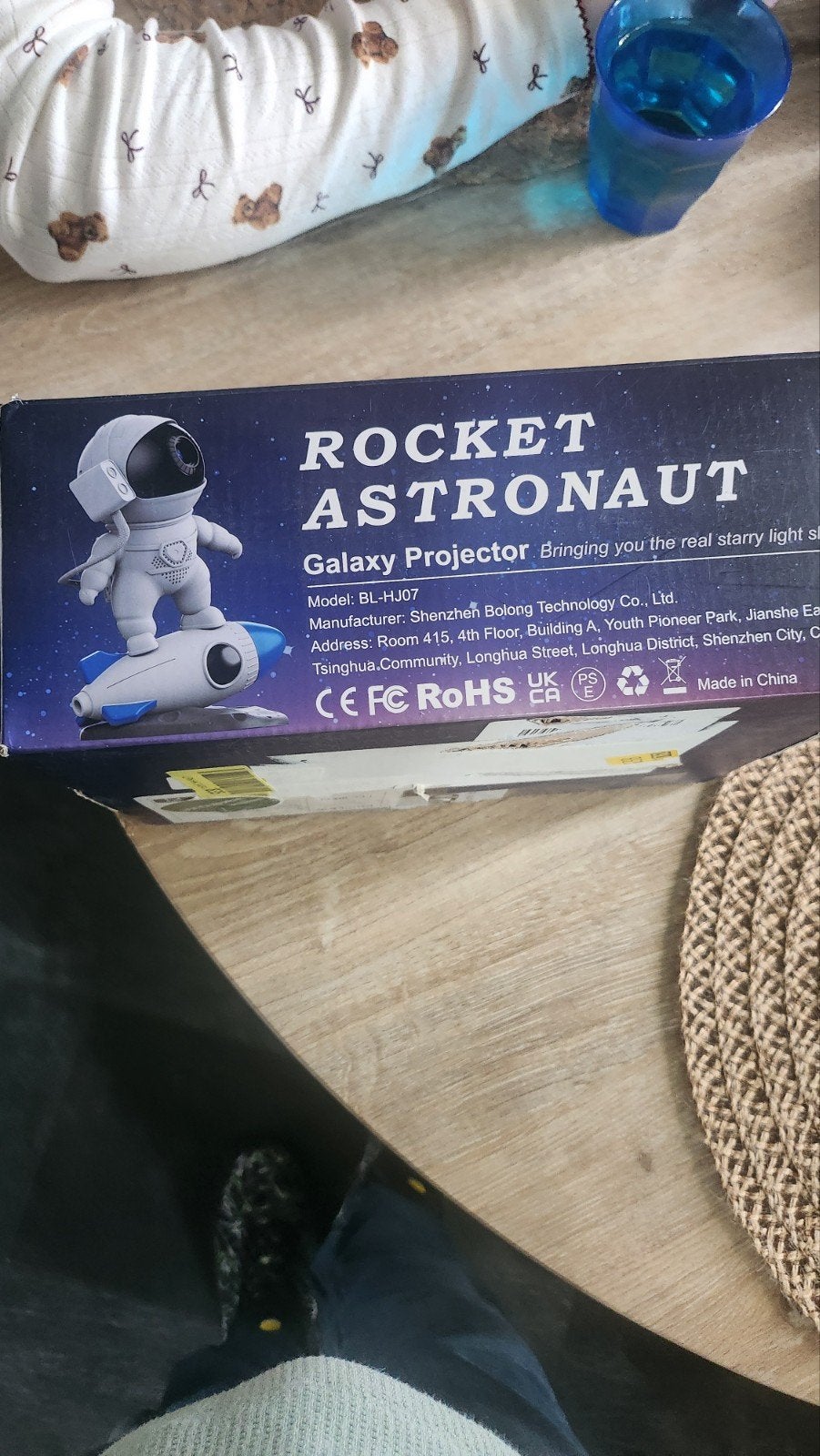 Rocket Astronaut Galaxy Projector & Night Light, Nieuw, Kunststof, Ophalen of Verzenden, Modern