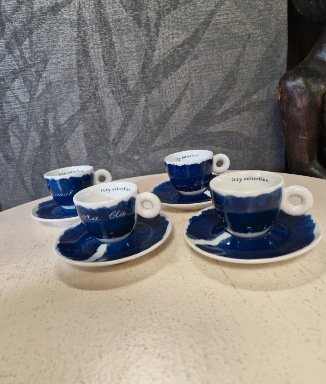 Illy Art Collection espresso kopjes Jan Fabre 2006, Ophalen of Verzenden, Zo goed als nieuw, Delftsblauw, Illy