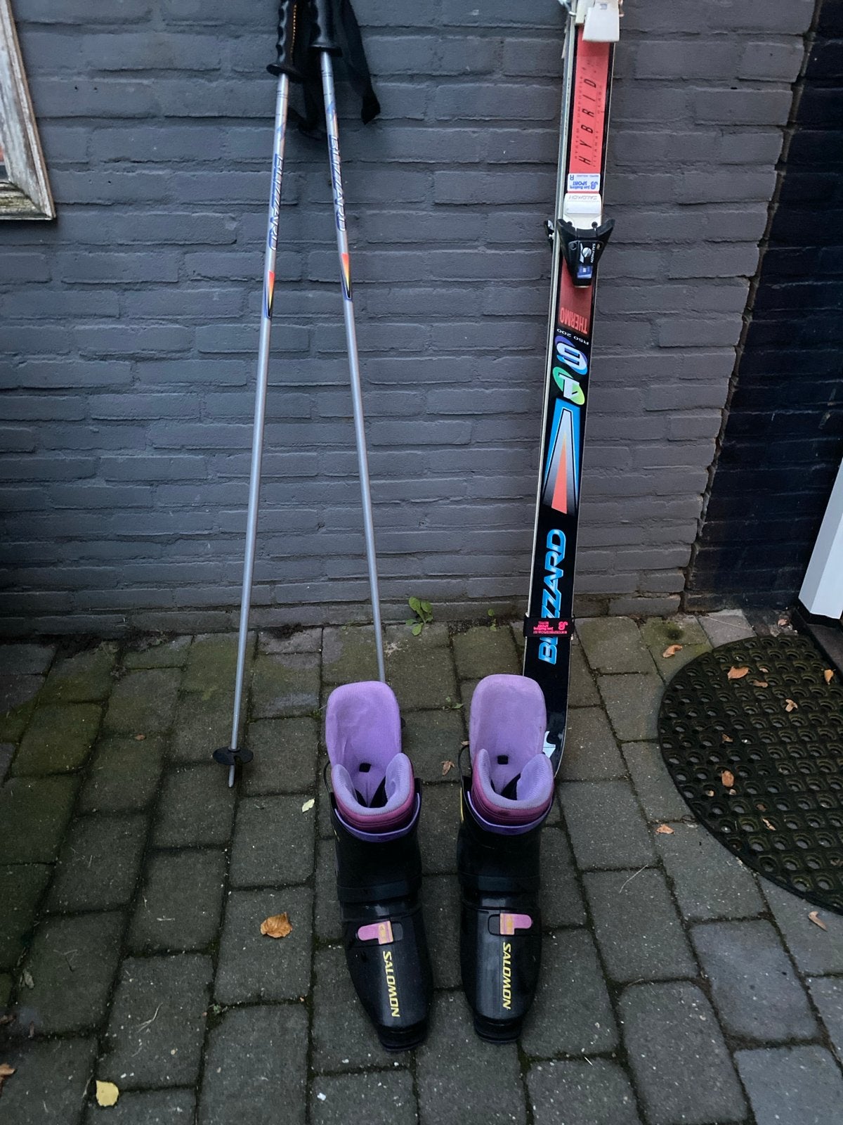 Salomon skischoenen, Blizzard ski's en skistokken, Ophalen, Salomon, Skiën, Ski's