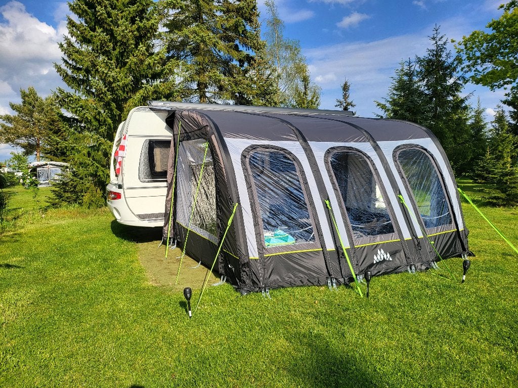 Opblaasbare voortent caravan/camper, Caravans en Kamperen, Voortenten en Luifels, Ophalen, Zo goed als nieuw, Polyester, Overige merken