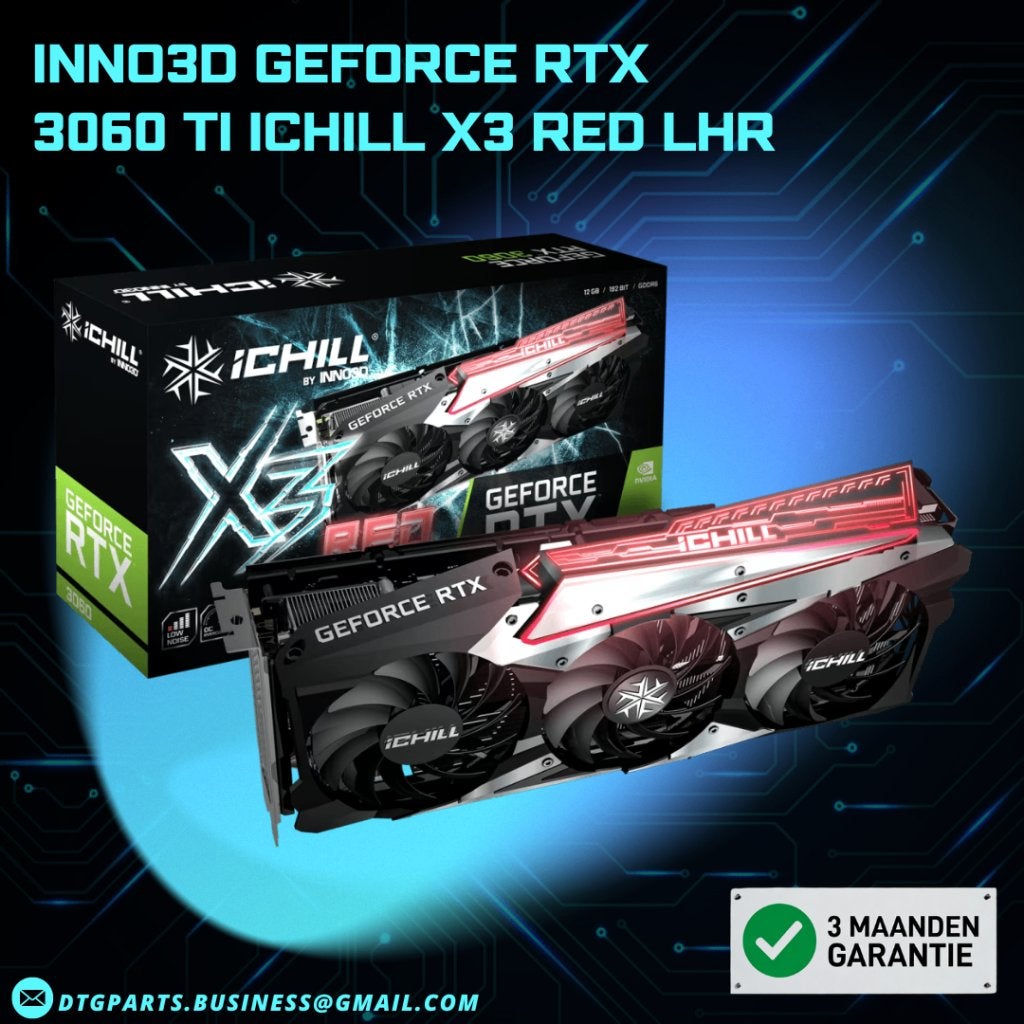 INNO3D GeForce RTX 3060 Ti iChill X3 Red LHR, Computers en Software, 7604 HM, DTGParts.Business@gmail.com, GDDR6, PCI-Express 4