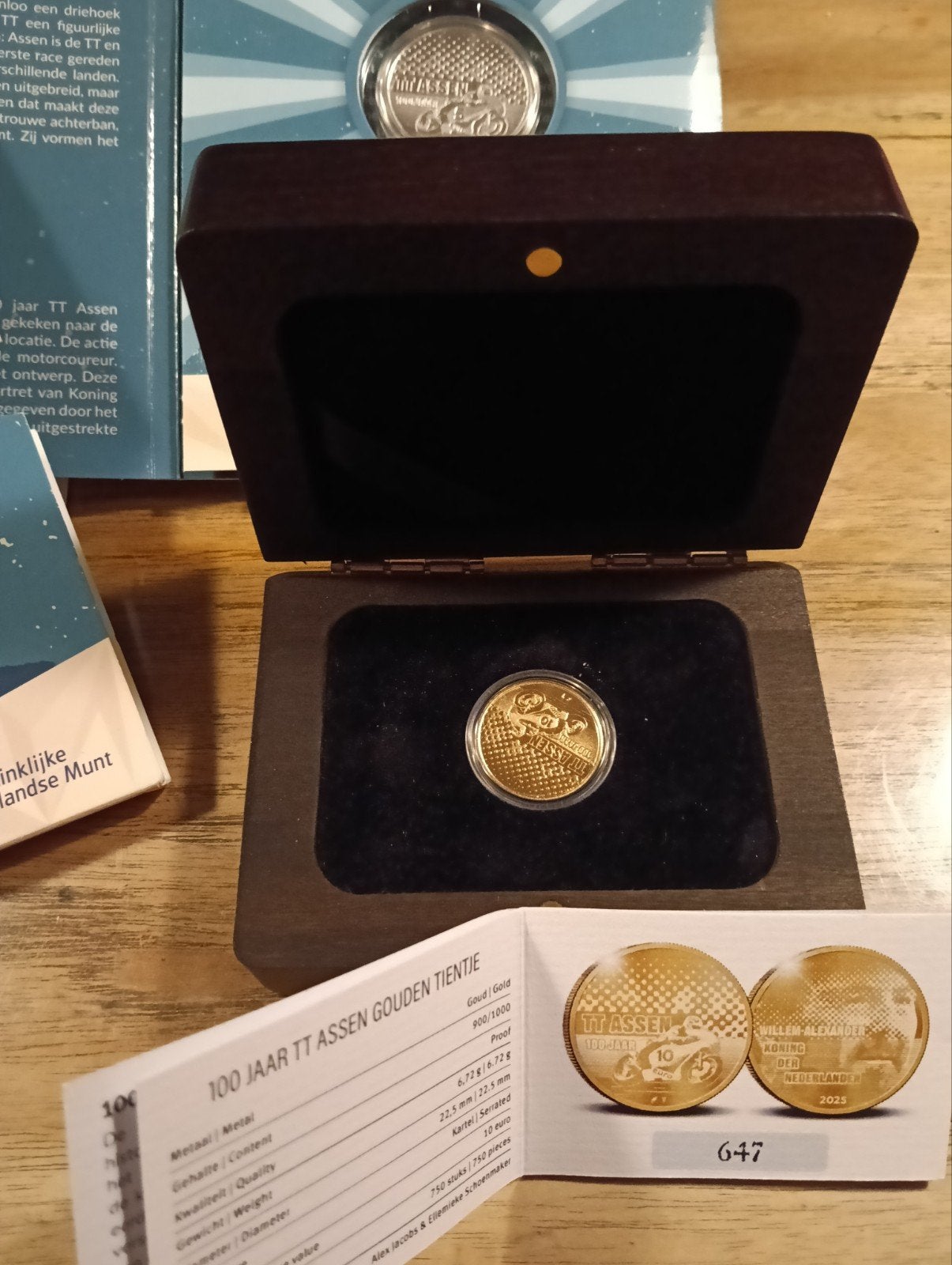 TT munt goud., Ophalen of Verzenden, Overige landen, Overige waardes, Goud