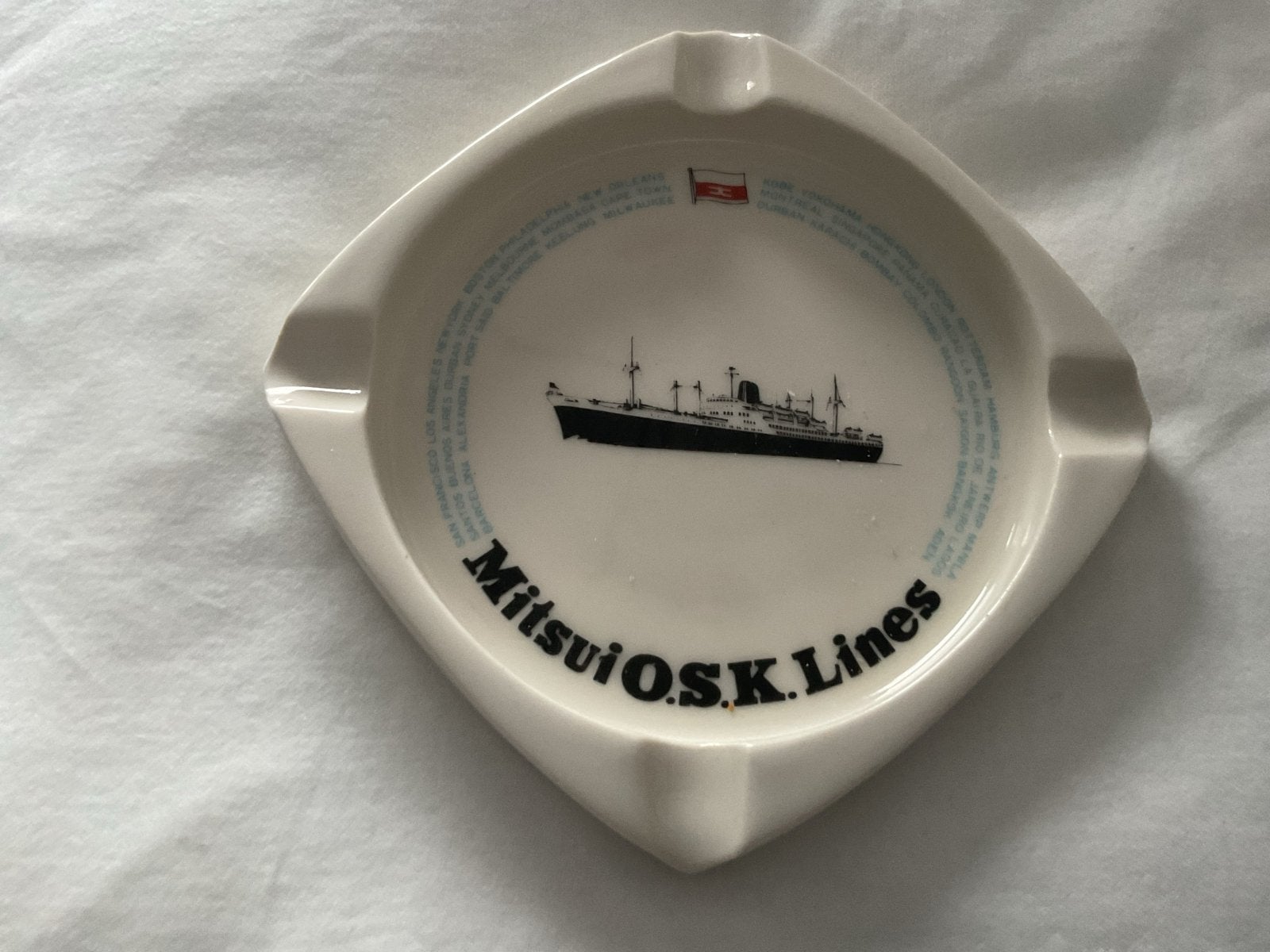 Vintage Mitsui O.S.K. Lines asbak - Yamato China, Verzenden