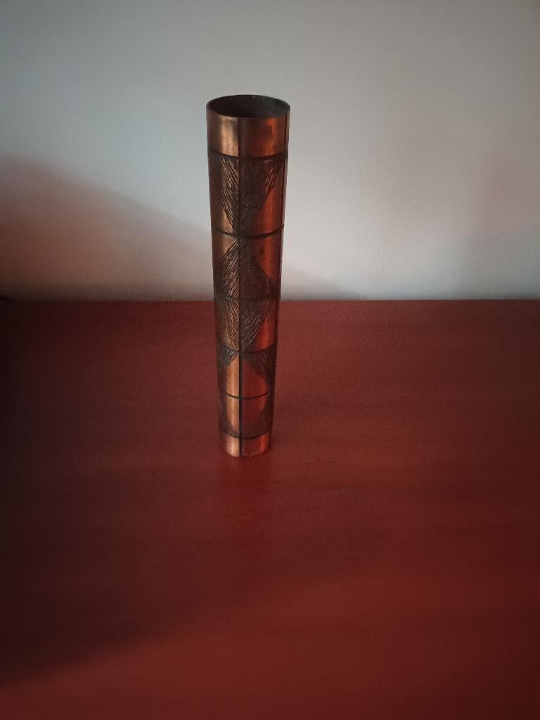 Messing (?) vaas/ oud/ Gaaf/ Zwaar, Antiek en Kunst, Antiek | Koper en Brons, Koper, Ophalen of Verzenden