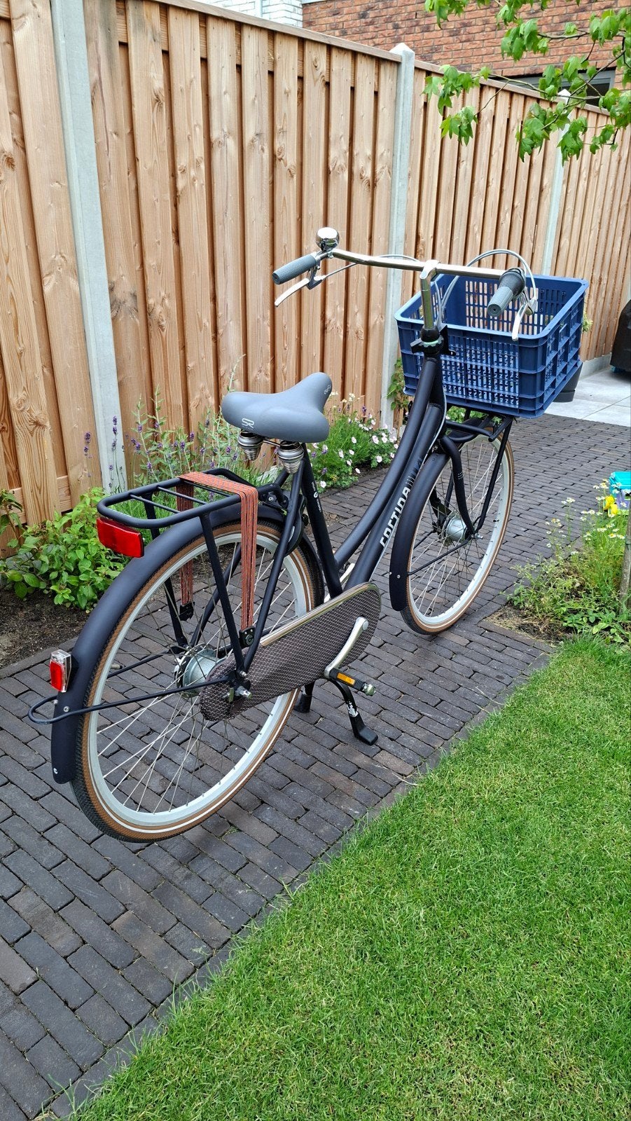 Cortina U4 transportfiets blauw, 7 versnellingen, Basil krat, Ophalen, Zo goed als nieuw, Overige merken, Versnellingen