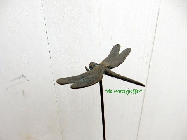 017* Bronzen Libelle (Boven €75 geen verzendkosten), Ophalen of Verzenden, Nieuw, Overige materialen, Dierenbeeld