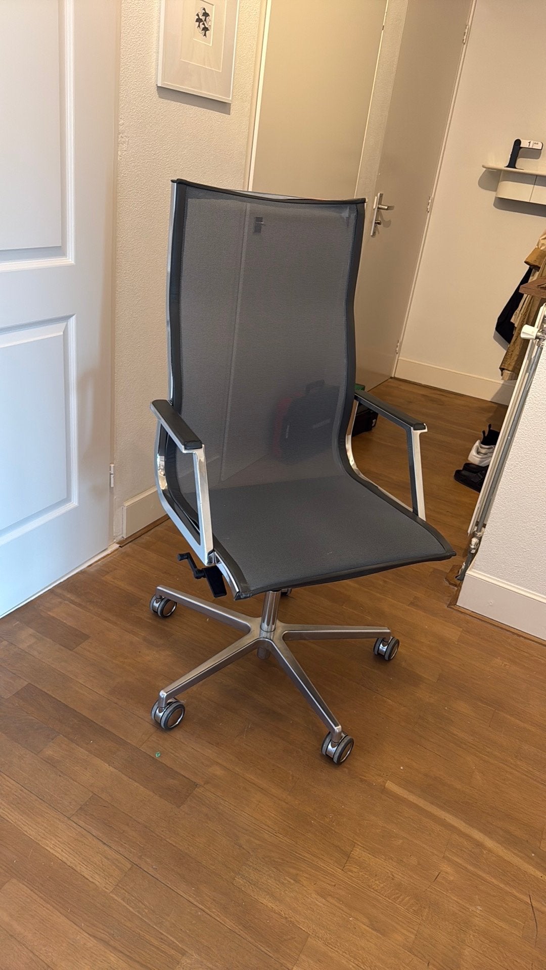 Retro bureaustoel, Huis en Inrichting, Bureaustoelen, Ophalen, Gebruikt, Zwart