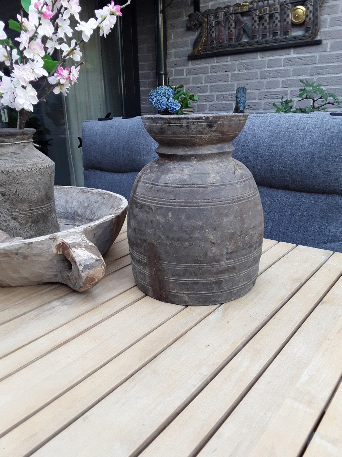 Landelijke vaas., Ophalen
