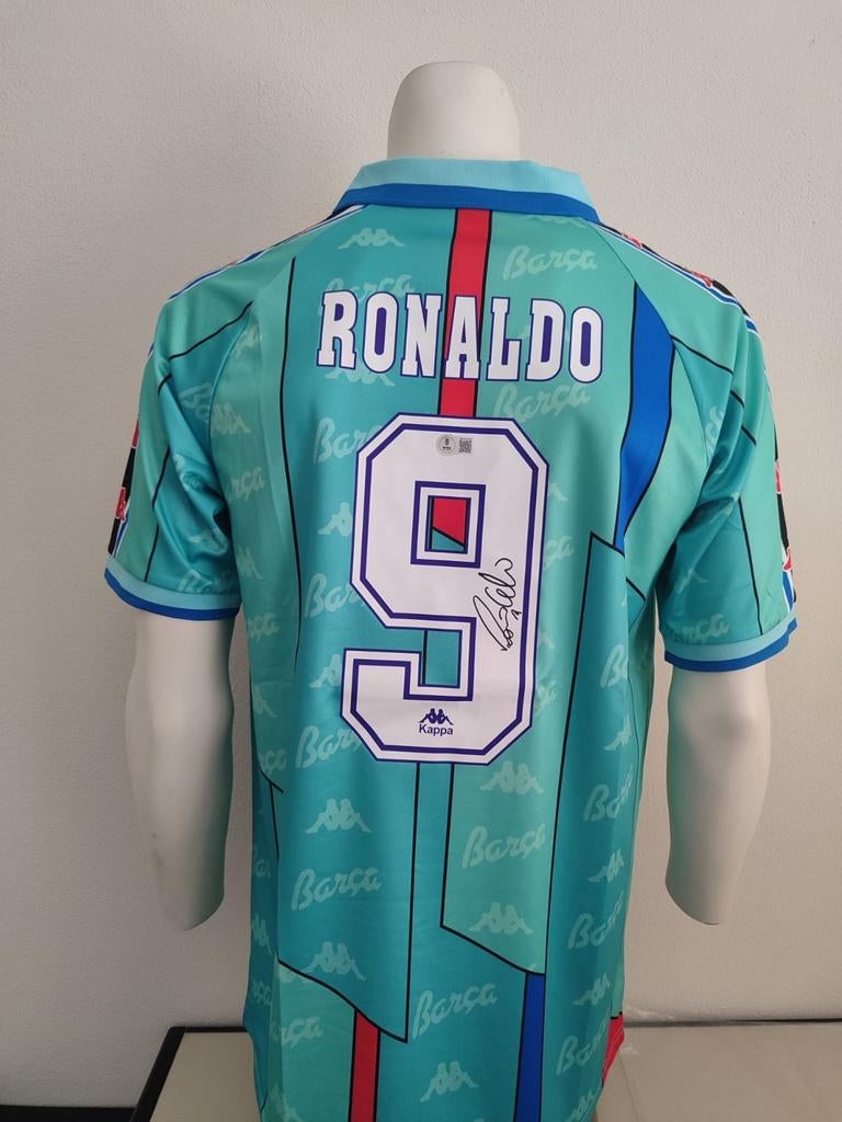 Ronaldo De Lima R9 gesigneerd Fc Barcelona shirt met Beckett, Verzamelen, Sportartikelen en Voetbal, Ophalen of Verzenden, Nieuw