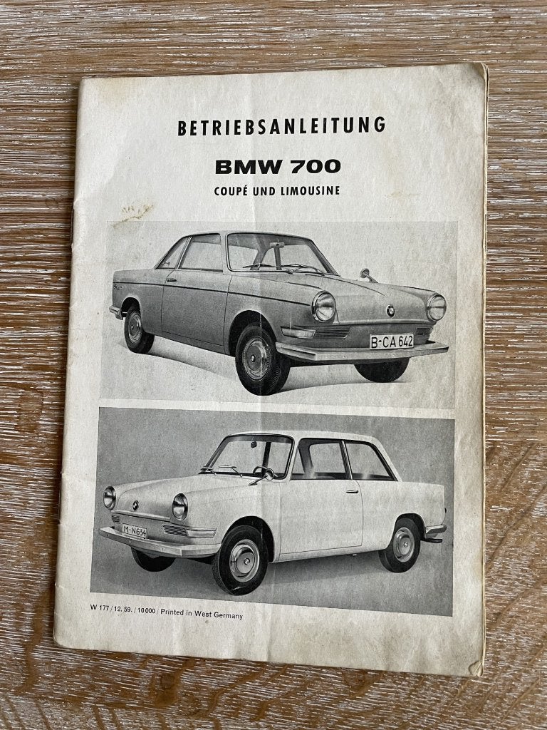 BMW 700   COUPE und LIMOUSINE , Betriebsanleitung., Boeken, Ophalen of Verzenden, BMW