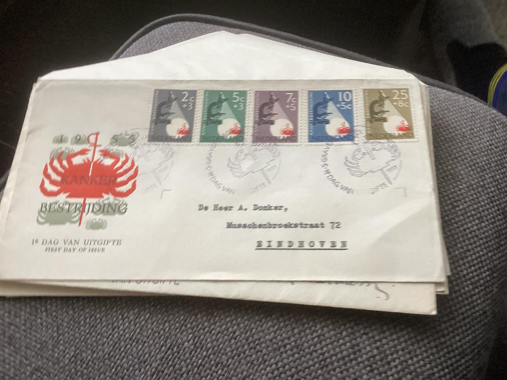 No1846 E23 gelopen Eindhoven Nederland jaargangen fdc 1963, Ophalen, Beschreven, Nederland