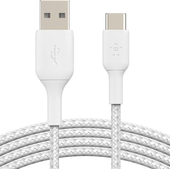 Belkin Braided USB-C naar USB 2 meter (Kabel) *Nieuw*, Nieuw, Ophalen of Verzenden, Belkin, Info@Belkin.nl