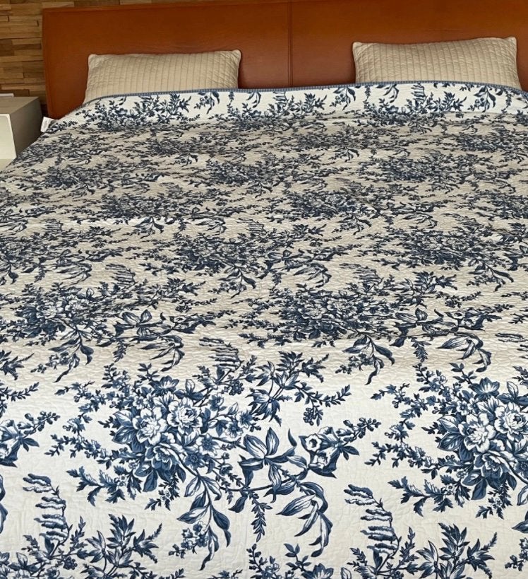 LAURA ASHLEY Victoria plaid deken 2 pers sprei 🔹🔹🔹, Huis en Inrichting, Ophalen, Blauw, Overige typen, Nieuw