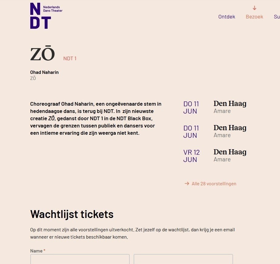 2 Tickets Zŏ dans Amare 4 juli, Tickets en Kaartjes, Twee personen, Juli, Ballet of Dans