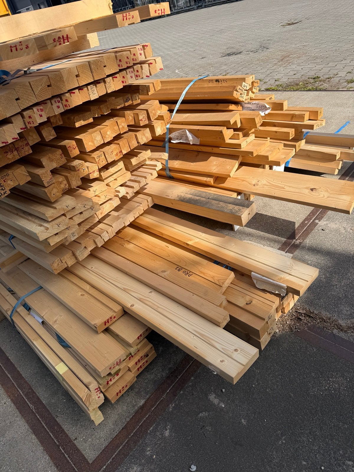 Restpartij vuren hout - Diverse maten, Doe-het-zelf en Verbouw, Hout en Planken, Ophalen, Gebruikt, Overige typen, Vuren