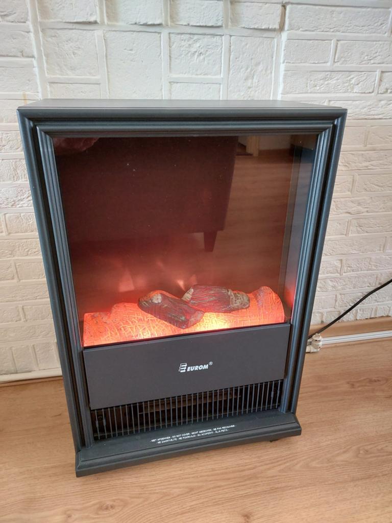 Elektrische Sfeerhaard met Verwarming - 1000-2000W, Huis en Inrichting, Haarden, Ophalen, Zo goed als nieuw, Vrijstaande haard