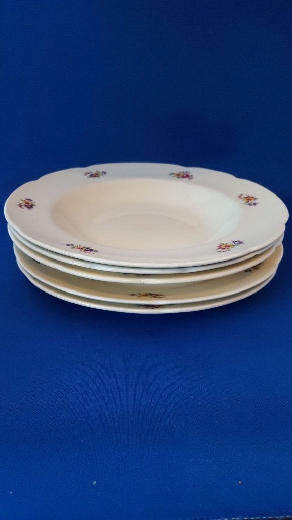 Plazuid Gouda, 5 borden: 2 plat, 3 diep. Gaaf. K1 /6, Tweedehands verkoop, Tweedehands verkoop, Gebruikt, Ophalen of Verzenden