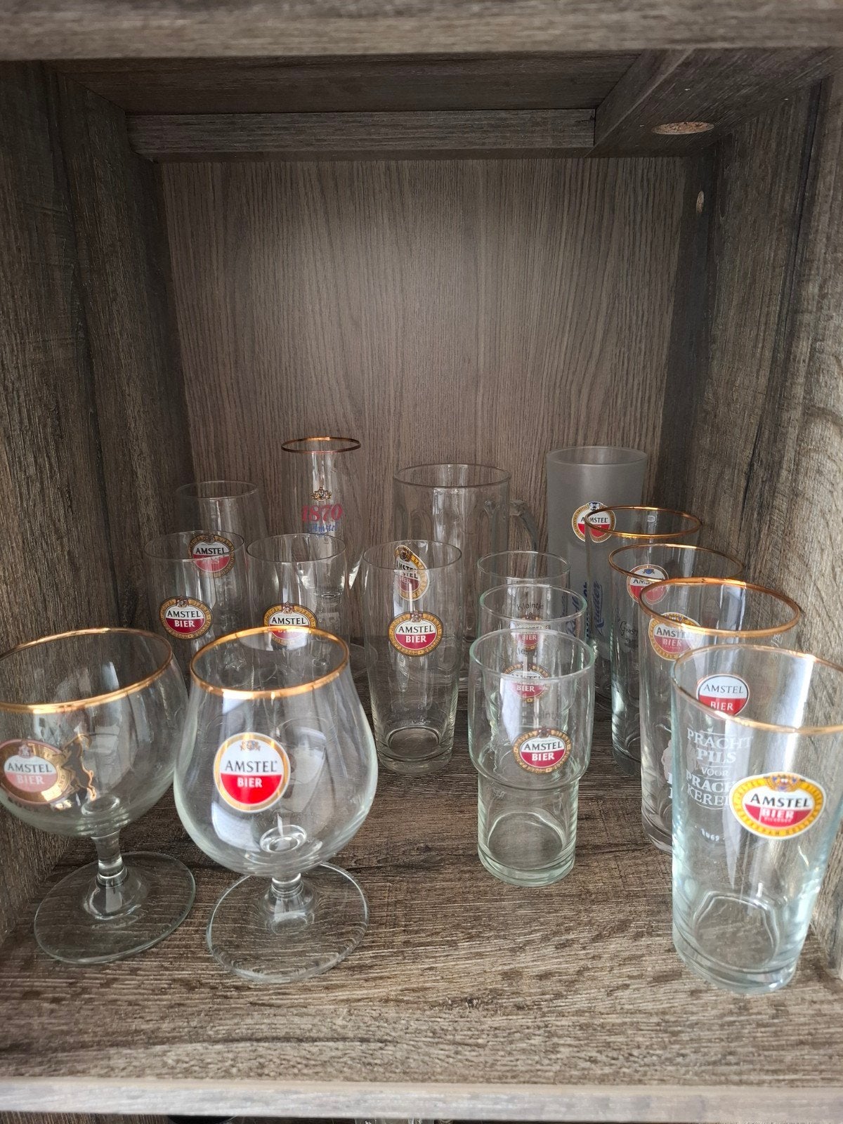 amstel glazen, Ophalen, Zo goed als nieuw, Glas of Glazen, Amstel