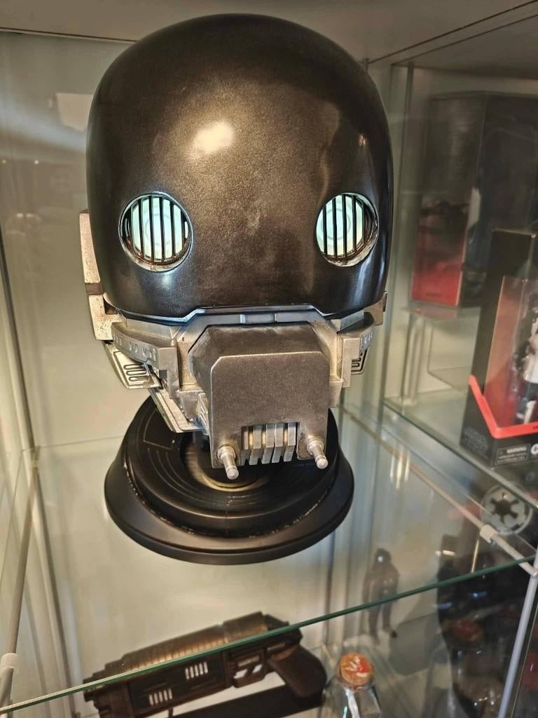 Star Wars Andor/ Rogue One K2SO hoofd, Ophalen, Zo goed als nieuw, Beeldje of Buste