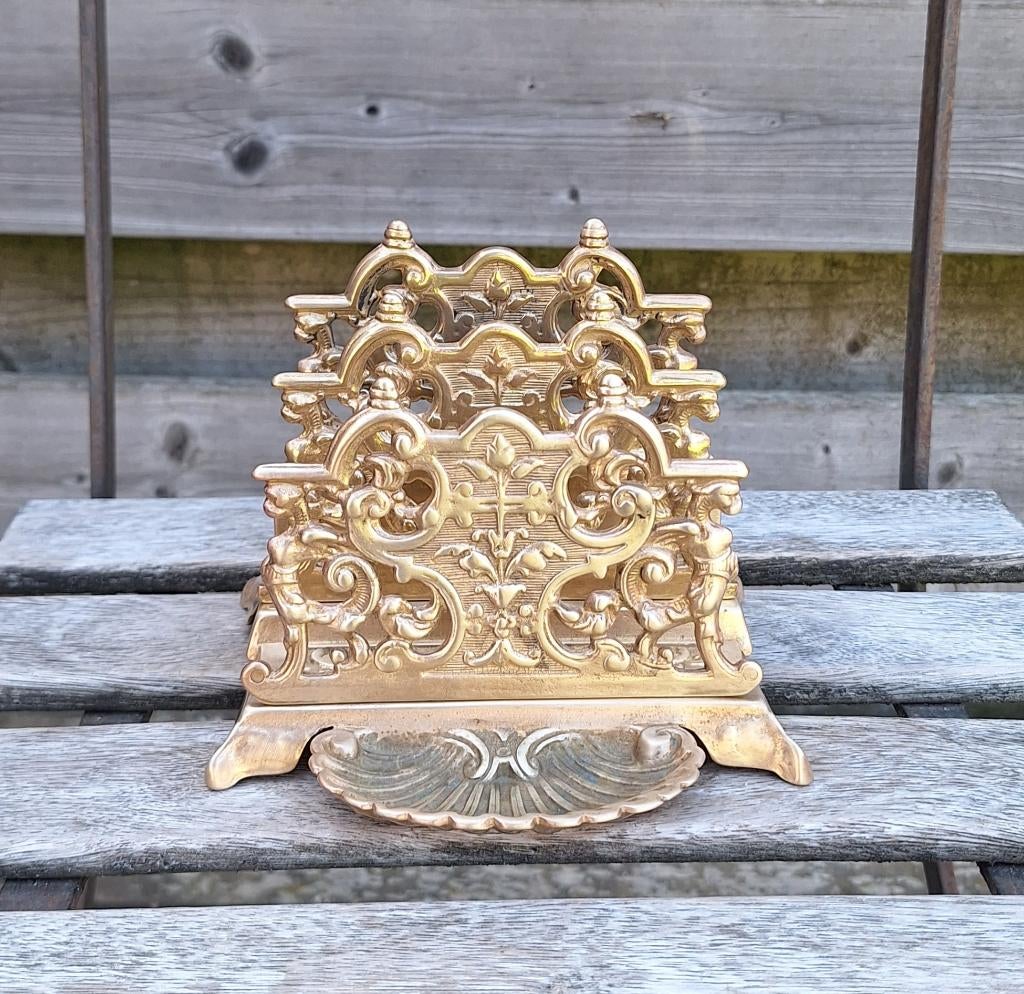 Prachtige messing brief houder., Ophalen of Verzenden