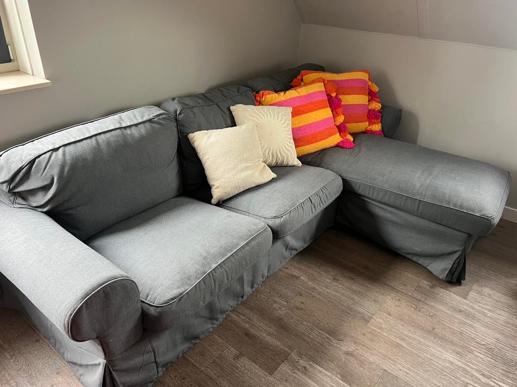 Ikea Ektorp loungebank grijs, Ophalen of Verzenden, Zo goed als nieuw