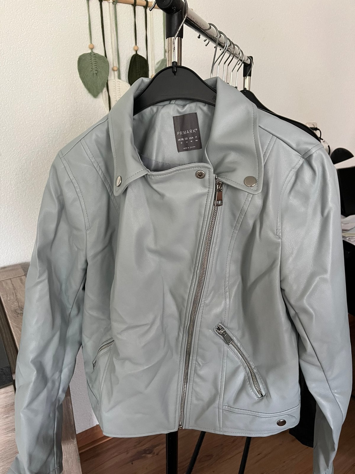 Leren jasje dames, Ophalen of Verzenden, Zo goed als nieuw, Blauw