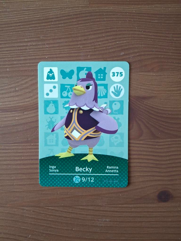 Animal Crossing Amiibo #375 Becky, 1 speler, Ophalen of Verzenden, Zo goed als nieuw, Vanaf 3 jaar