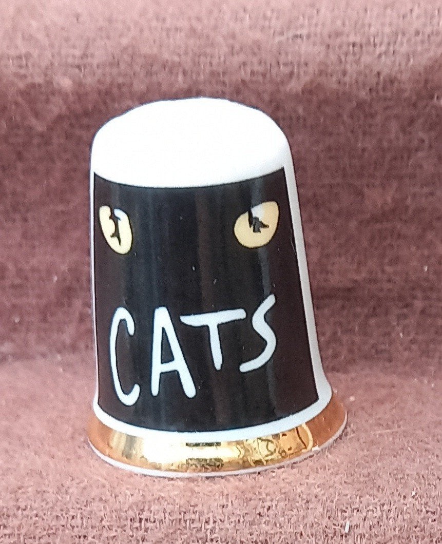 Cats Musical Vingerhoedje - Zwart met Gouden Rand, Ophalen of Verzenden, Zo goed als nieuw