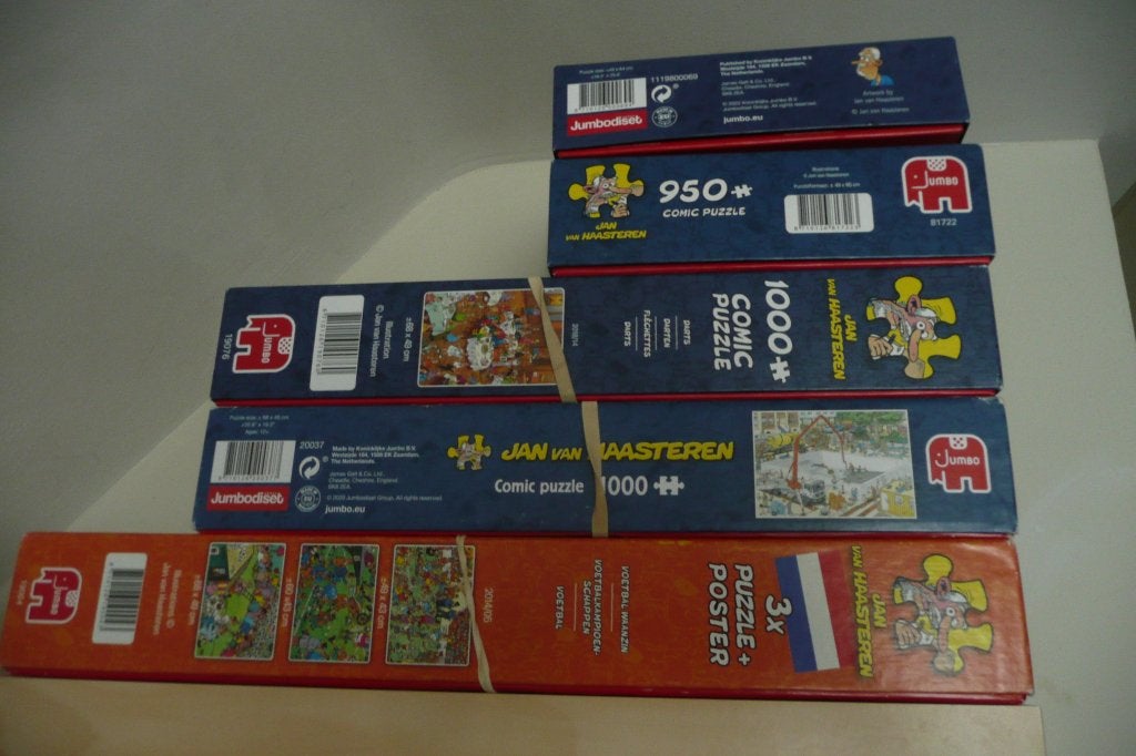 Verzameling puzzels Jan van Haasteren JvH Jumbo, Ophalen of Verzenden, 500 t/m 1500 stukjes, Zo goed als nieuw, Legpuzzel