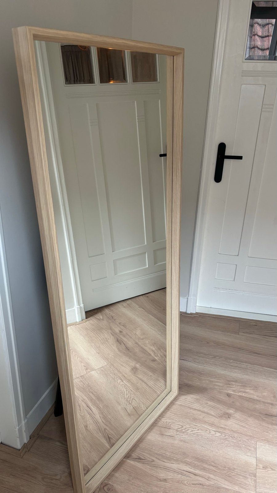 Nissedal spiegel 65 x 150 eiken, Huis en Inrichting, Woonaccessoires | Spiegels, Ophalen, Zo goed als nieuw, 150 tot 200 cm, Rechthoekig
