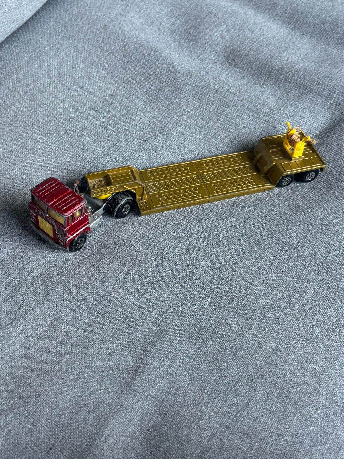 Matchbox Scammell Tractor & Low Loader K-23 (1973), Ophalen of Verzenden, Gebruikt, 1:32 tot 1:50, Truck