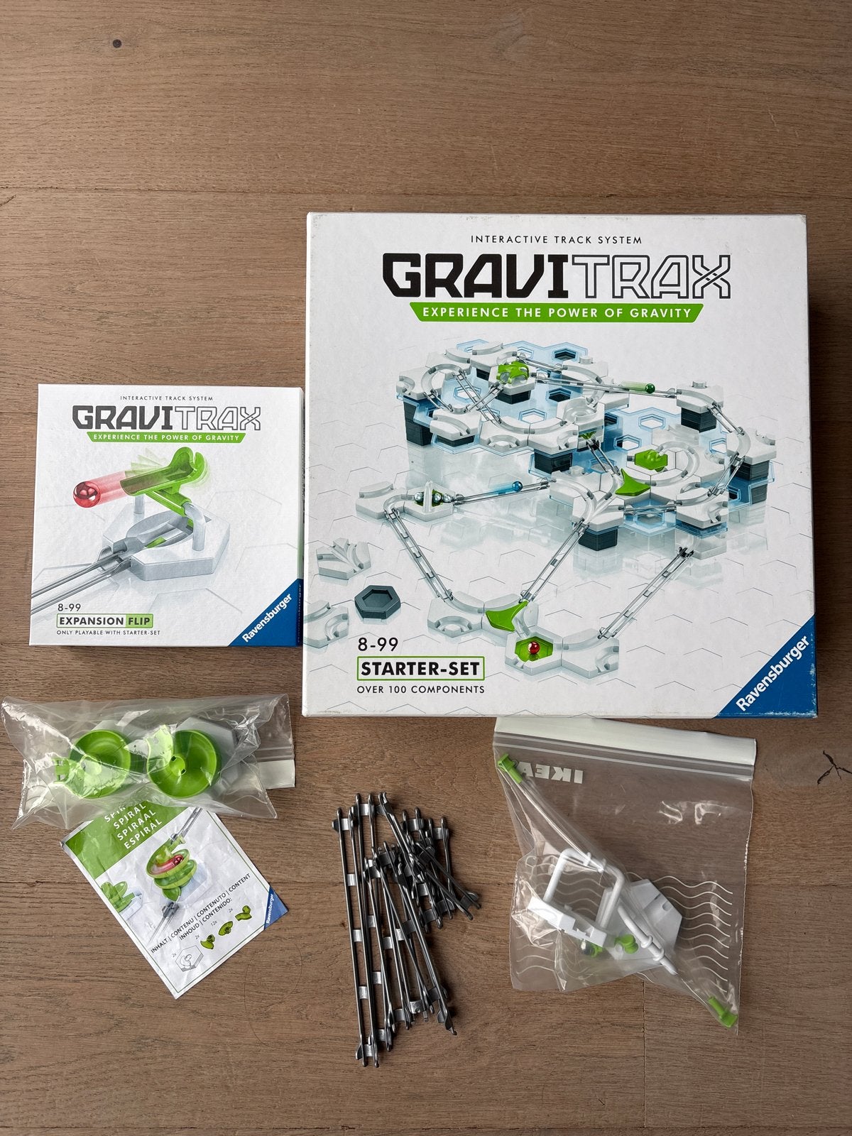 GraviTrax Starter set FLIP SPIRAL ZIPLINE compleet pakket, Ophalen of Verzenden, Zo goed als nieuw, Bouwen