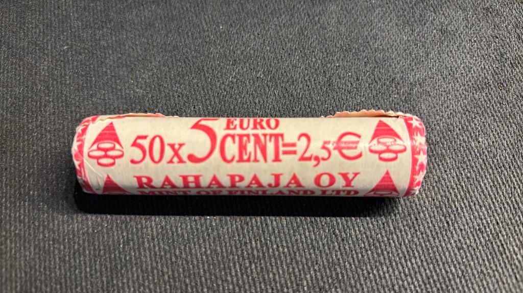 Hele rol van 50x Finse 0,05€ uit 2000. Nieuw en onbeschadigd, Ophalen of Verzenden, Finland