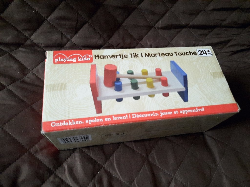 Hamertje tik nieuw in doos hout peuter, Kinderen en Baby's, Speelgoed | Houten speelgoed, Ophalen, Nieuw, Overige typen