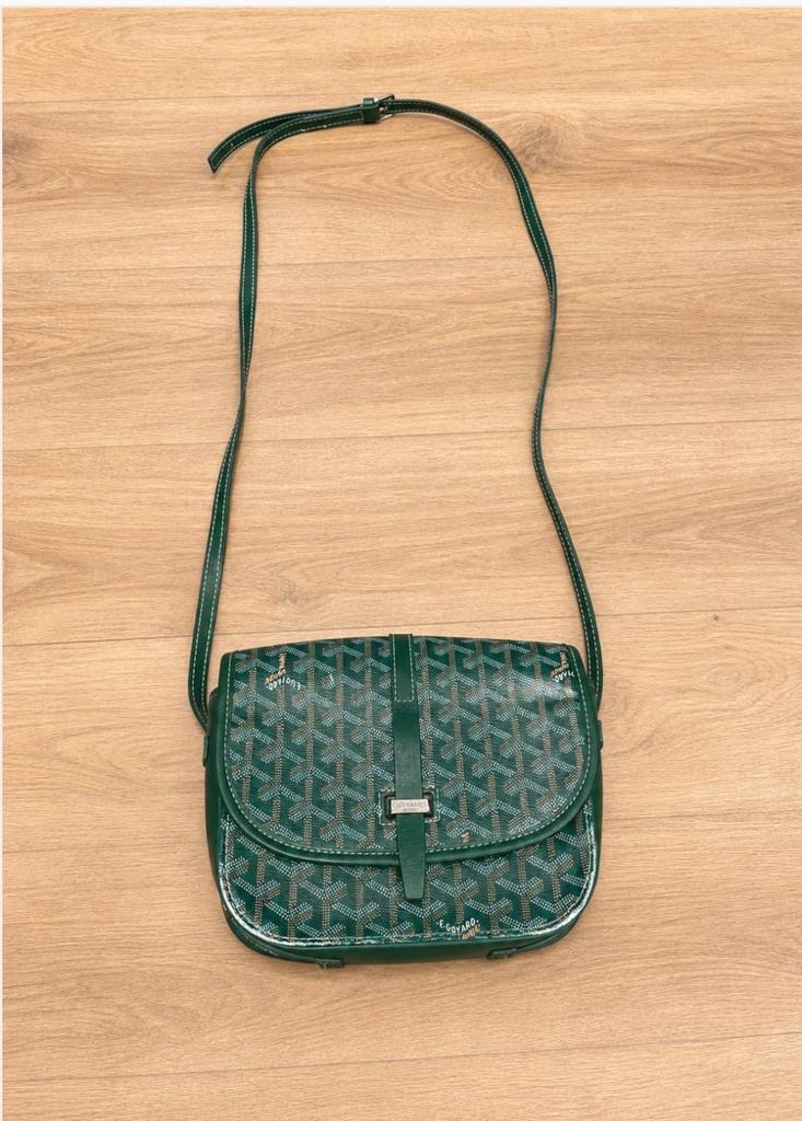 Mooie Goyard Schoudertas Donkergroen, Sieraden, Tassen en Uiterlijk, Tassen | Schoudertassen, Ophalen of Verzenden, Gebruikt, Groen