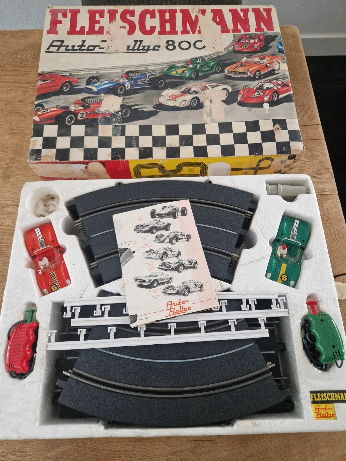 Fleischmann Auto Rallye 800 Racebaan met 2 auto's, Fleischmann, Zelf te bouwen, Ophalen of Verzenden, Elektrisch
