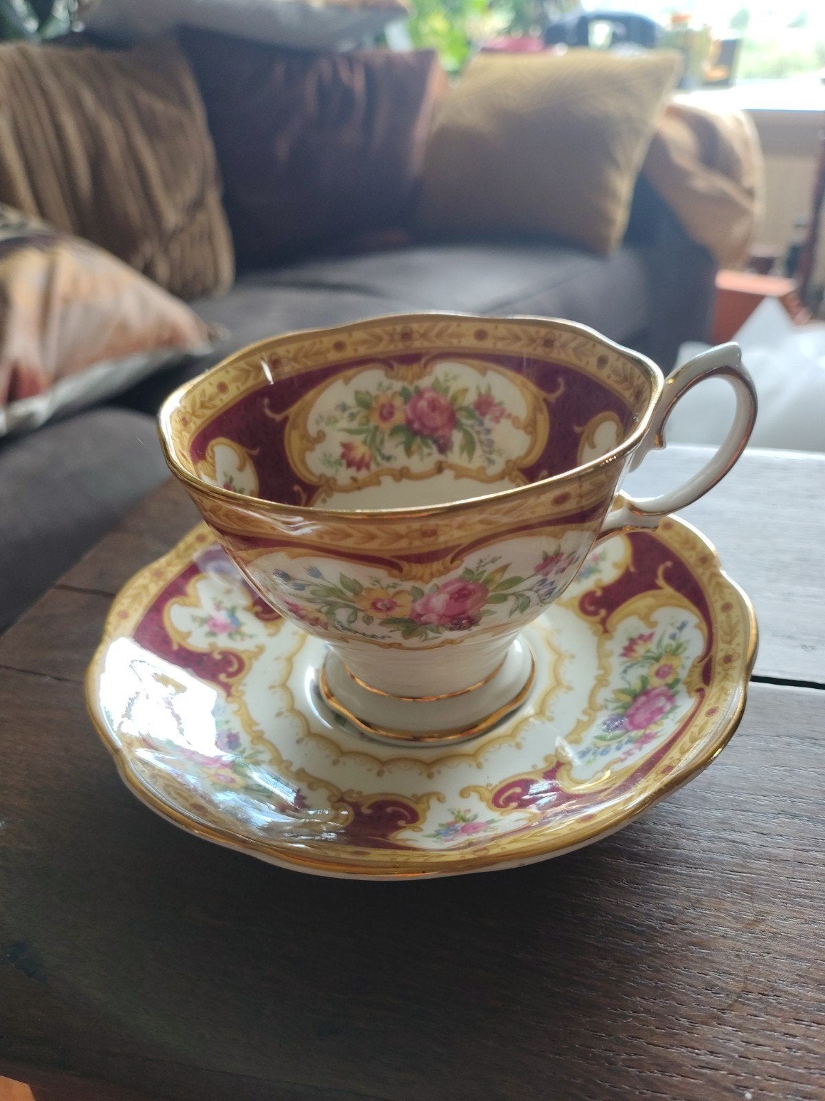 6 Royal Albert "Lady Hamilton" dames kop en schotels Puntga, Antiek en Kunst, Ophalen of Verzenden