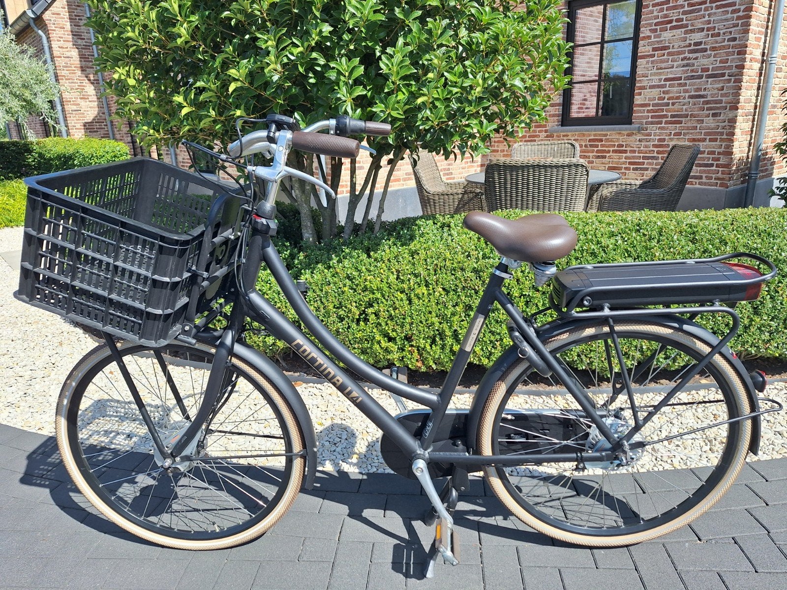 Cortina E-U4 Transport elektrische fiets 57 mat zwart, Ophalen, Cortina U4 transportfiets, Versnellingen, 56 cm of meer