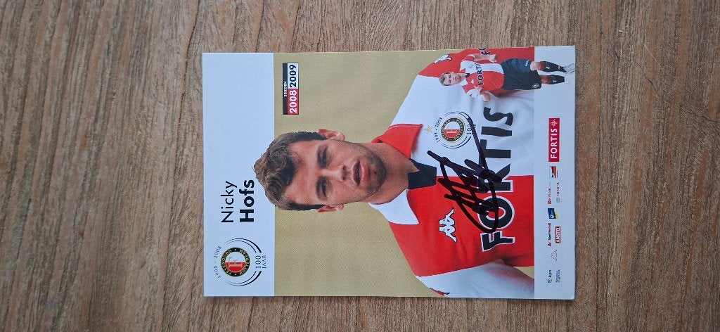 Spelerskaart met handtekening; Nicky Hofs # Feyenoord, Verzamelen, Ophalen of Verzenden, Nieuw, Feyenoord, Spelerskaart